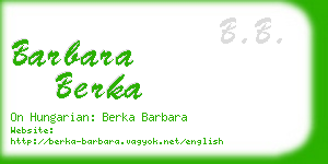 barbara berka business card